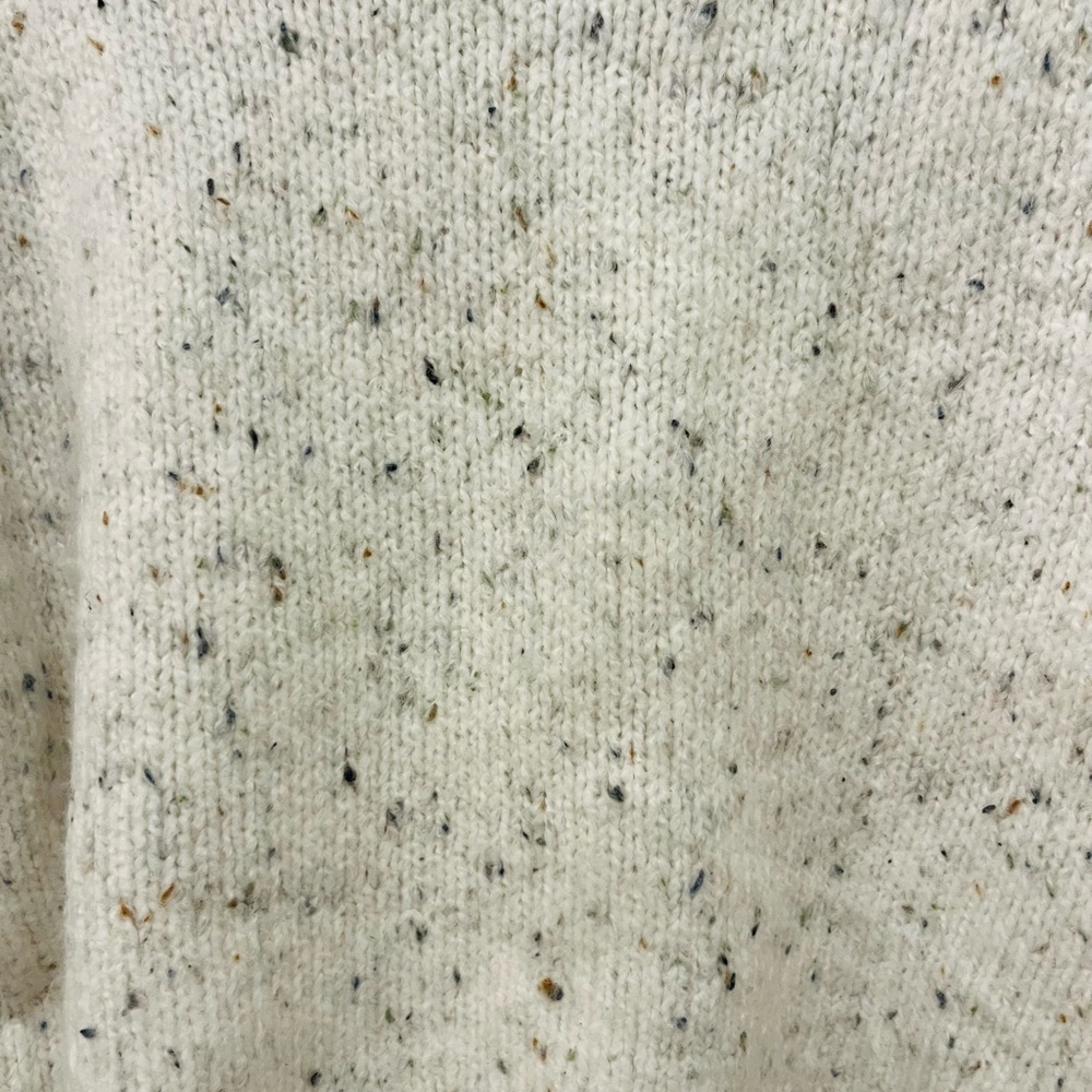 C&C California women’s small off white multi color flecks quarter zip sweater - Picture 6 of 6